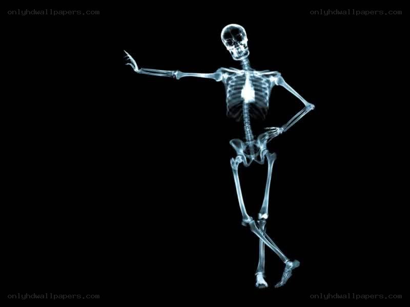 skeleton in dance pose