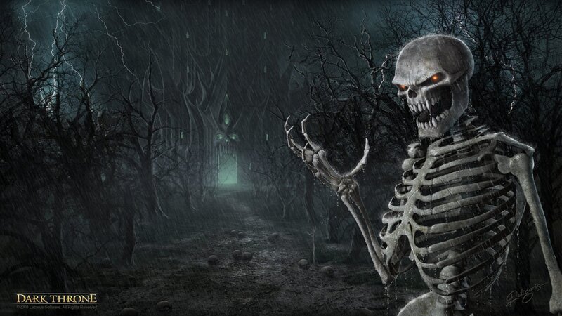 Skeleton in Dark Forest