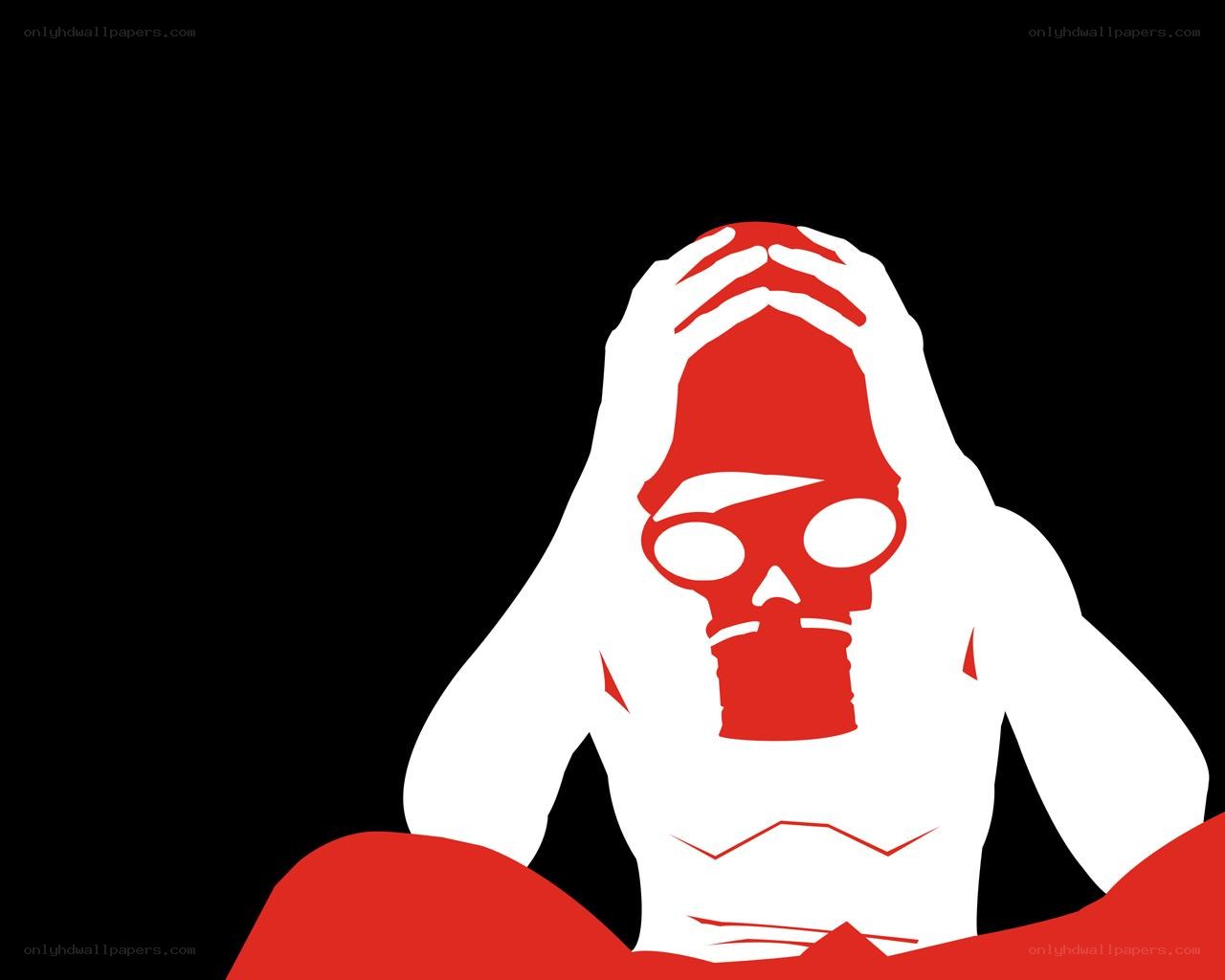 skeleton in distress