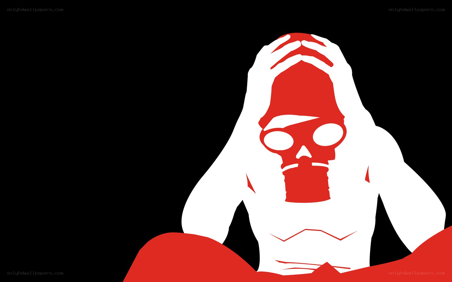 skeleton in gas mask