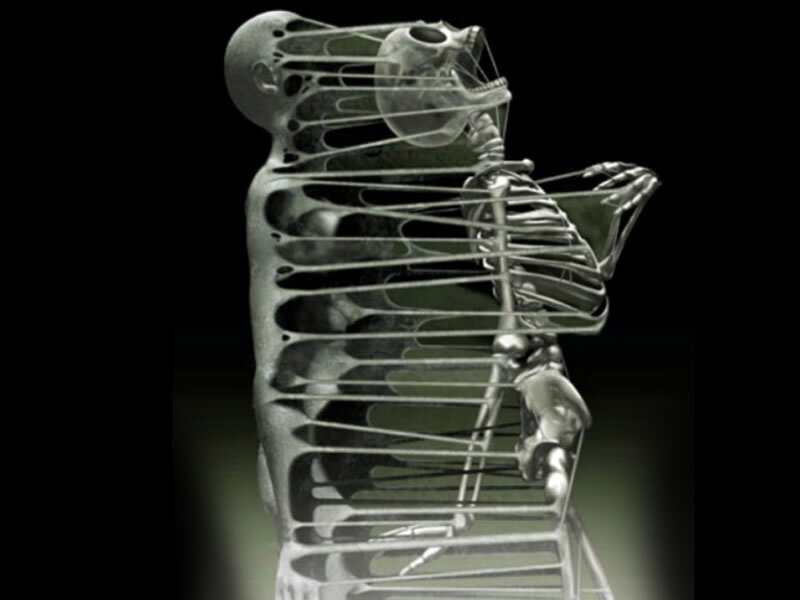 Skeleton in Glass Cage