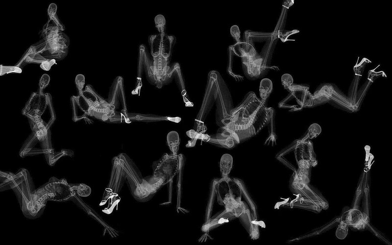 Skeleton in High Heels — White