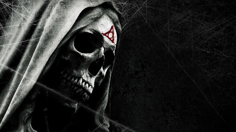 Skeleton in Hood — Black, Dark, Digital Art