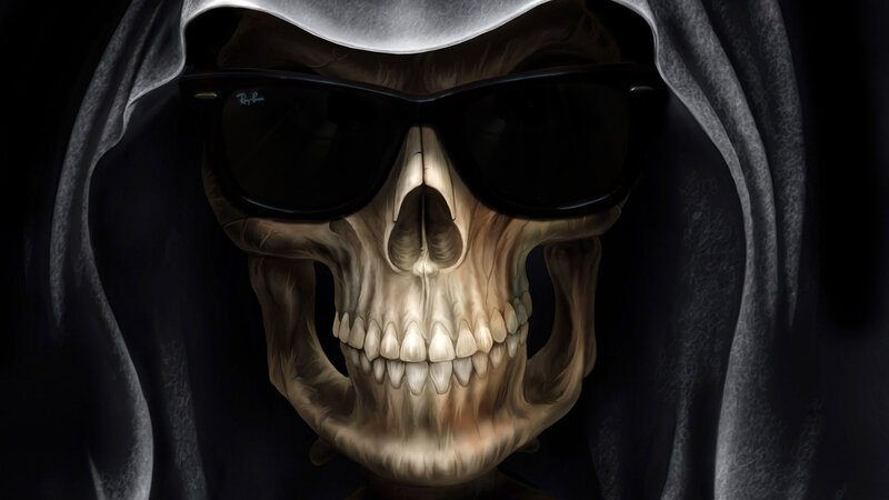 Skeleton in Hood — Black