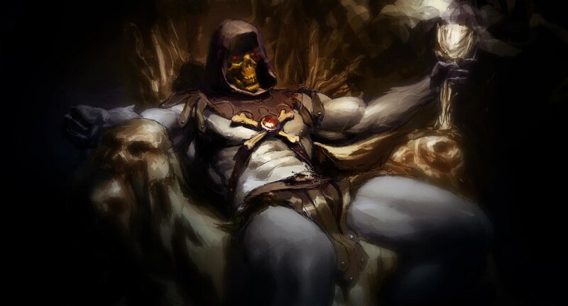 Skeleton in Hooded Robe