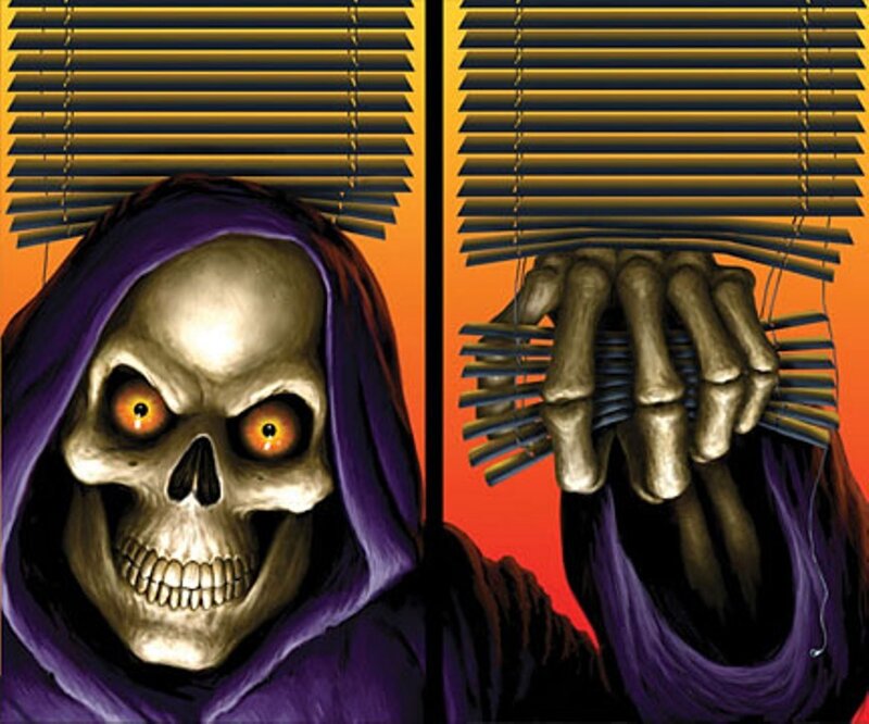 Skeleton in Purple Hood