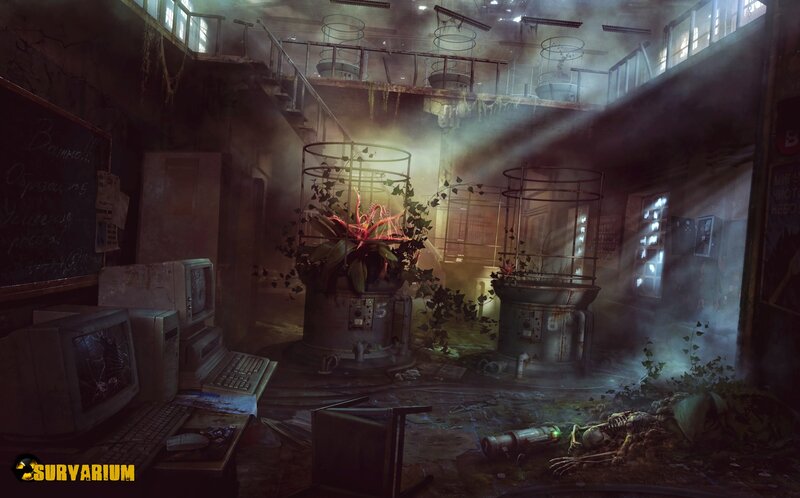 Skeleton in Ruined Lab
