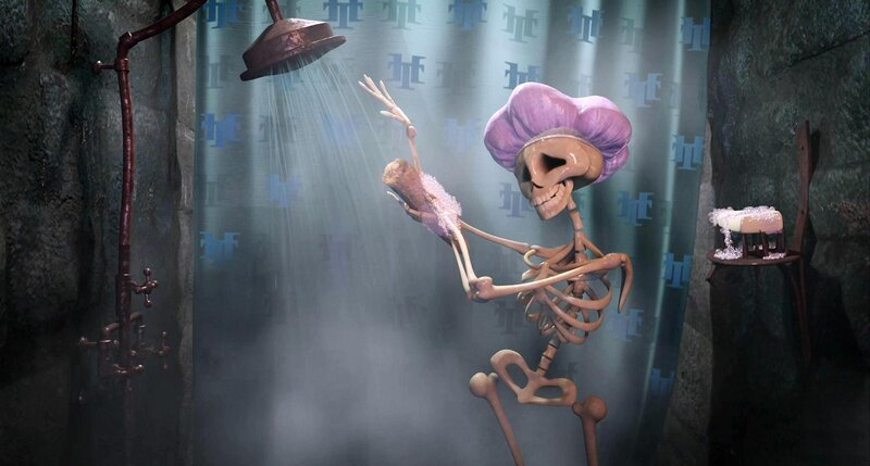 Skeleton in Shower