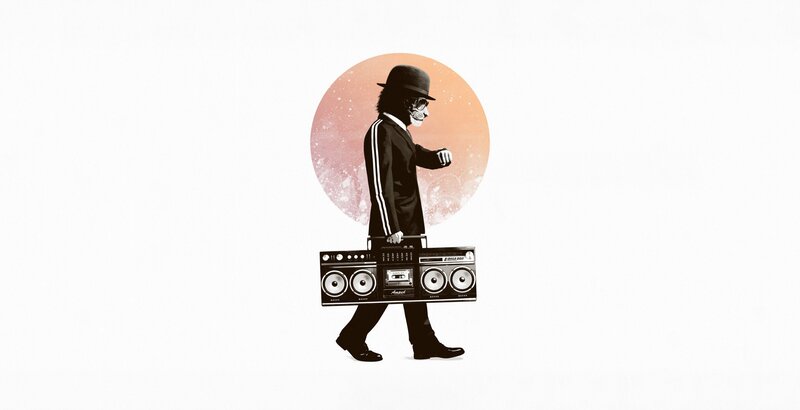 Skeleton in Suit Walking