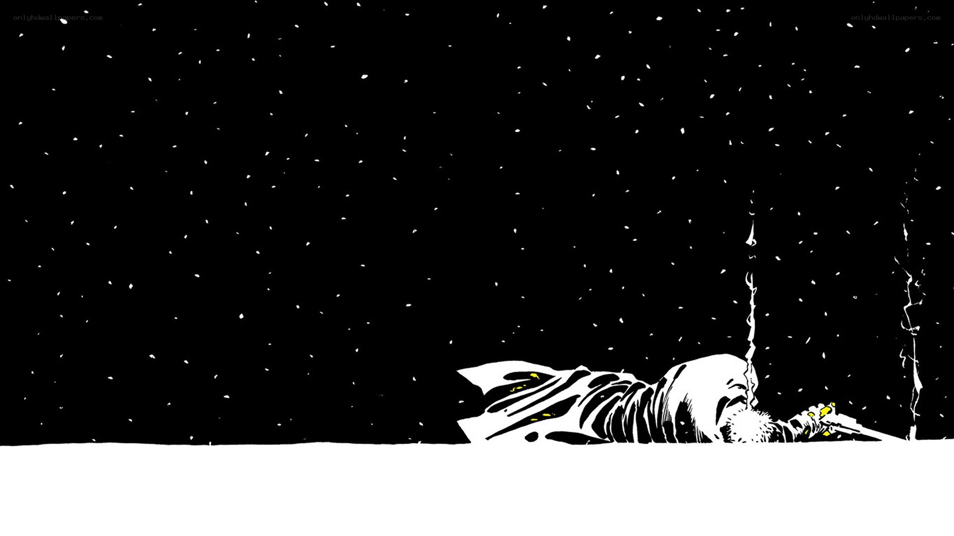 skeleton in the snow
