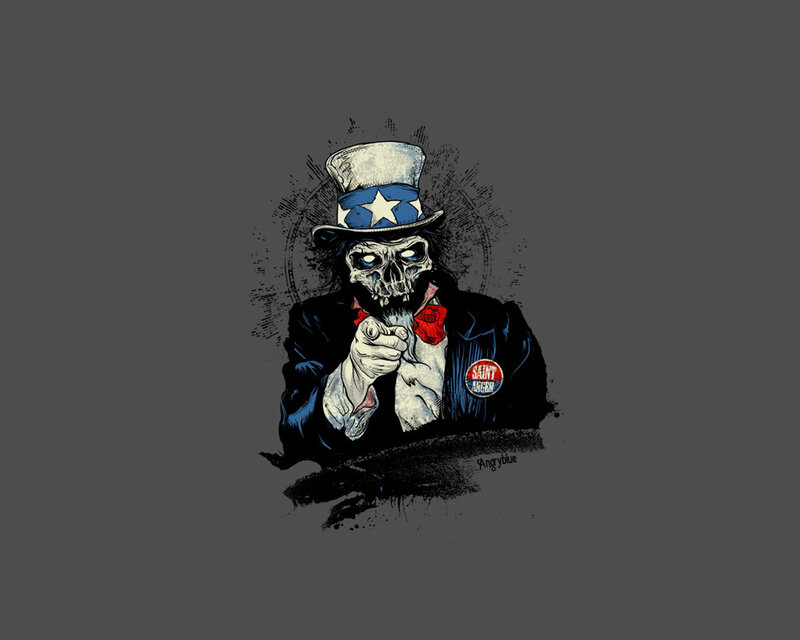 Skeleton in Top Hat — Black, Dramatic