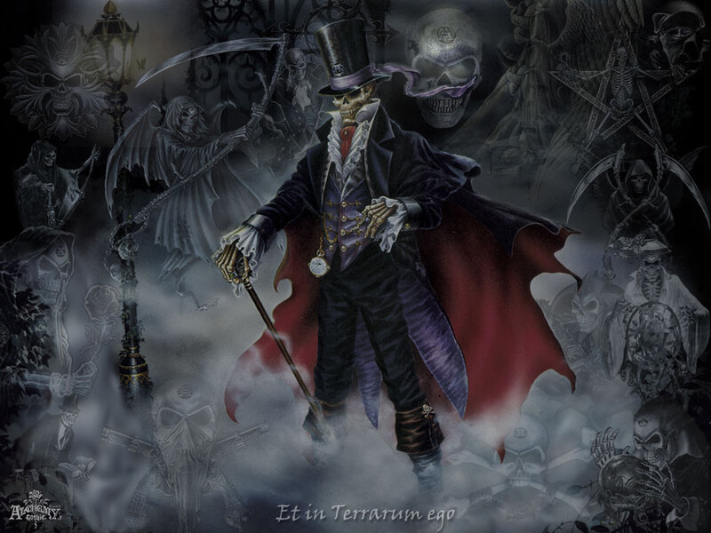 Skeleton in Top Hat — Black