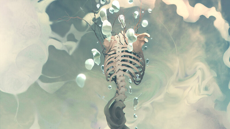 Skeleton in Water — Green
