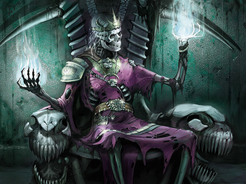 Skeleton King on Throne — Purple