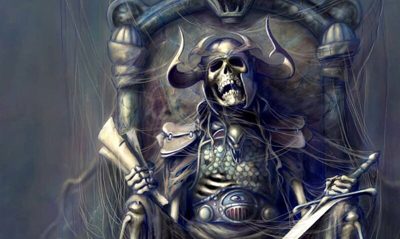 Skeleton King on Throne