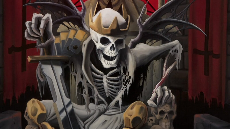 Skeleton King with Crown — Black