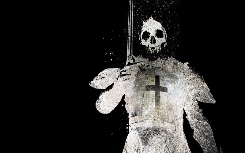 Skeleton Knight Figure — Black