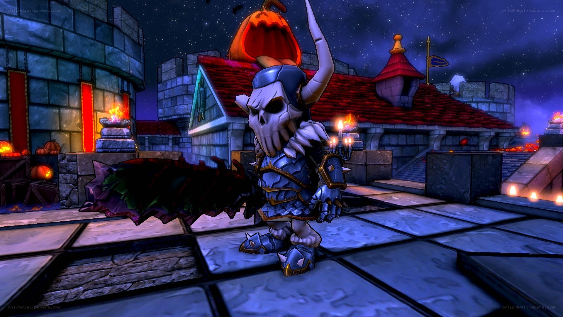 skeleton knight in a castle