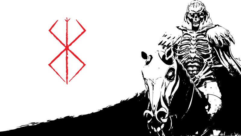 Skeleton Knight on Horse — Black, Dark
