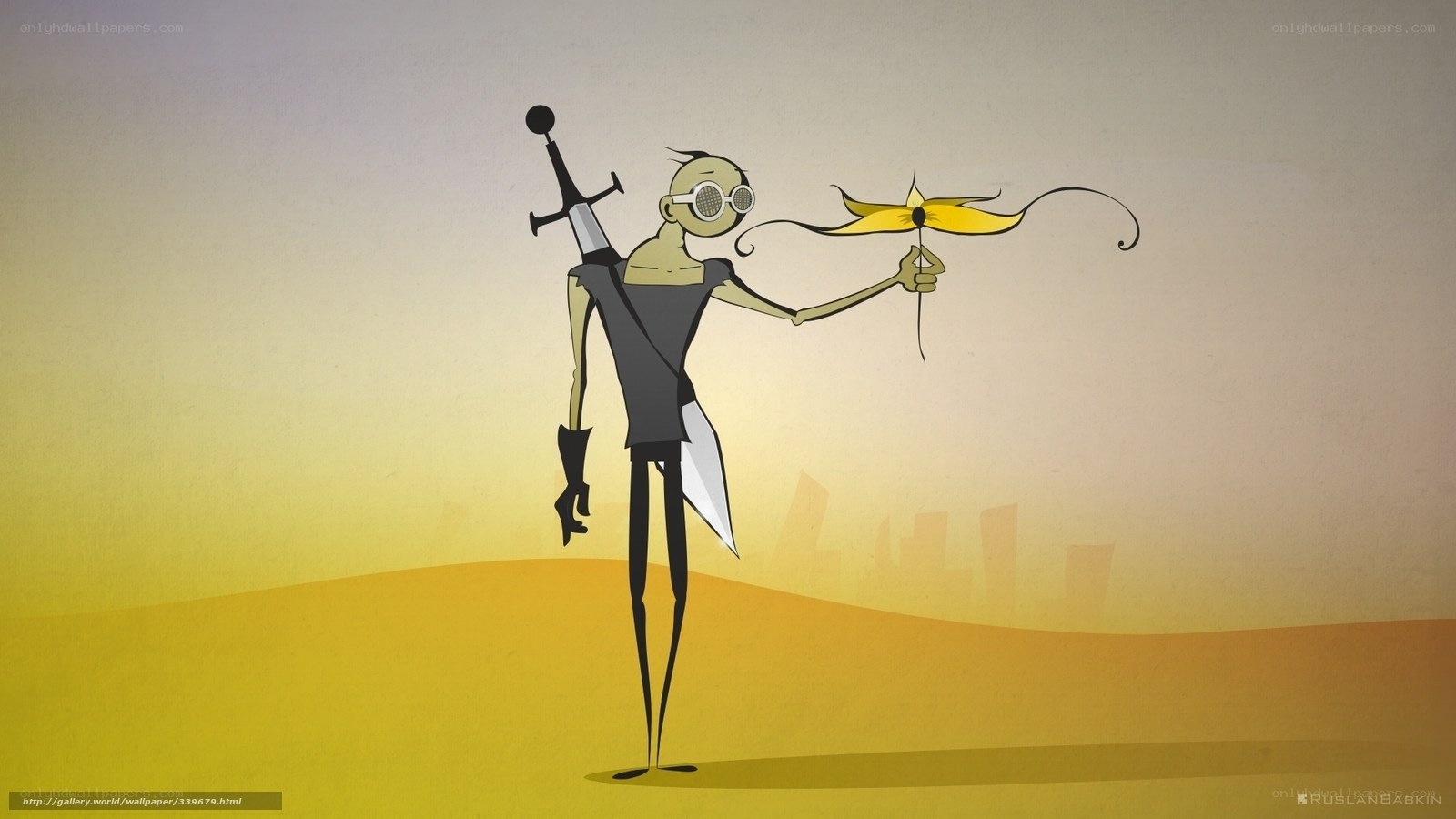 skeleton knight with flower