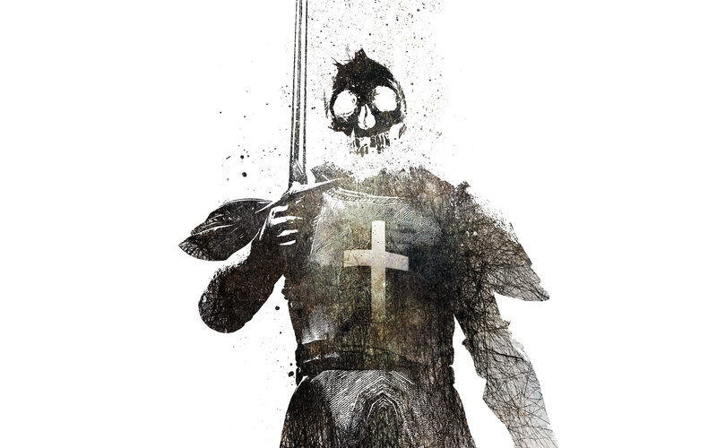 skeleton knight with sword