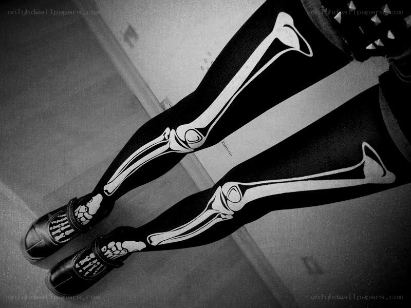 skeleton leggings and shoes