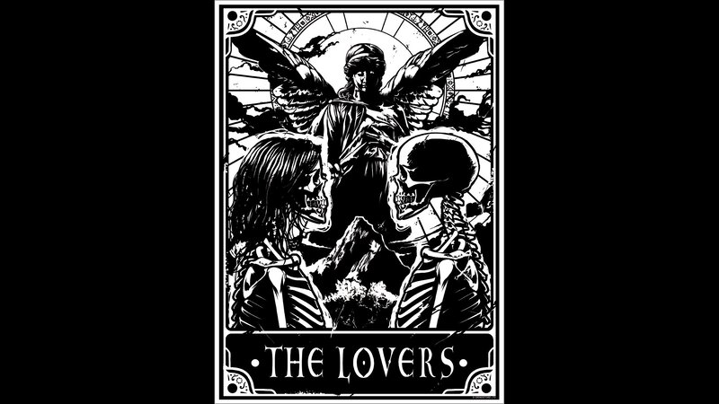 Skeleton Lovers with Angel