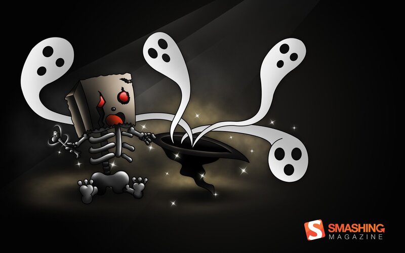 skeleton magician with ghosts