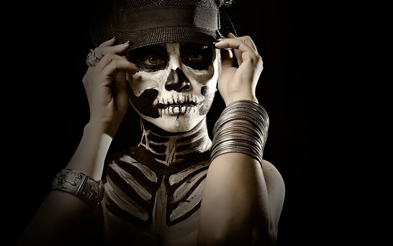 skeleton makeup portrait