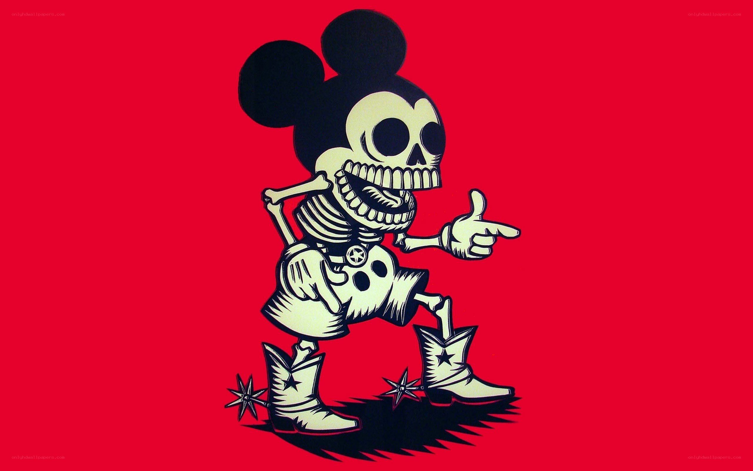 skeleton mickey mouse cowboy