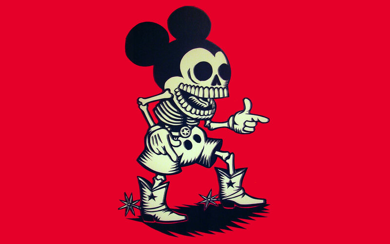 Skeleton Mouse Character — Red
