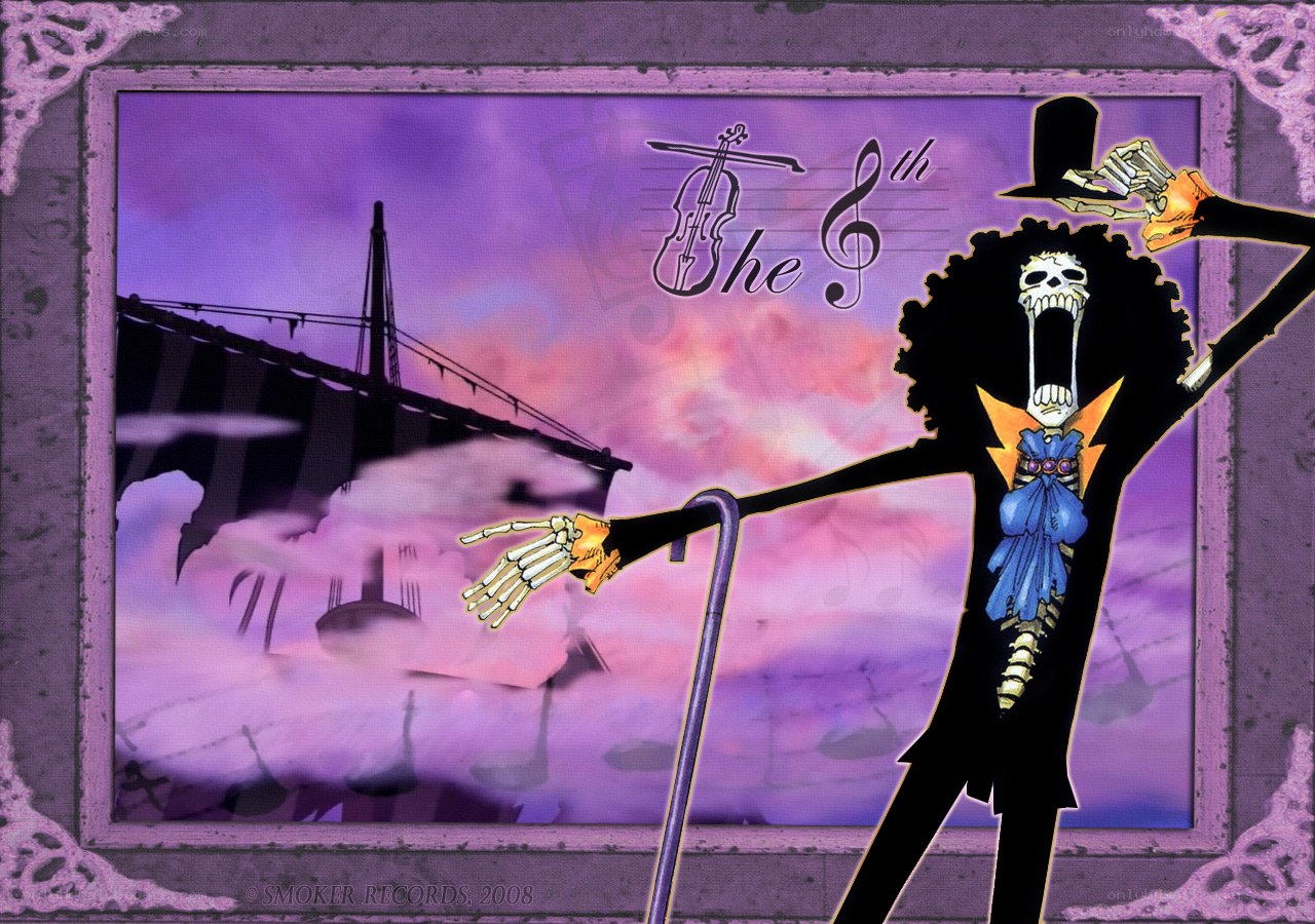 Skeleton musician on ship