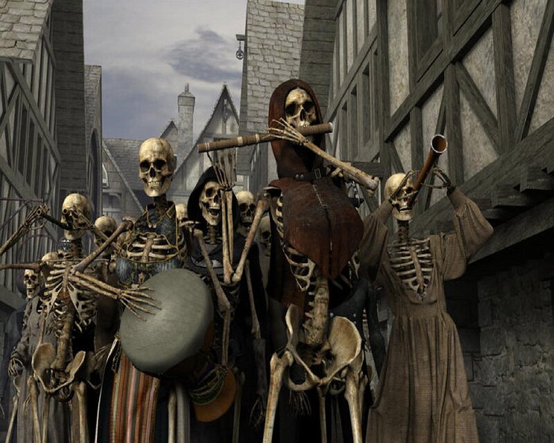 Skeleton Musicians