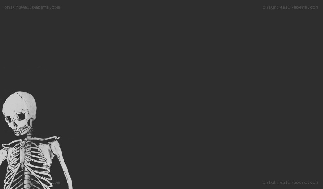 skeleton on dark background