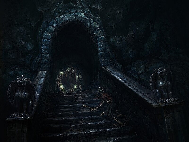 Skeleton on Stairs