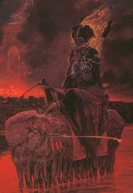 Skeleton on Throne — Red
