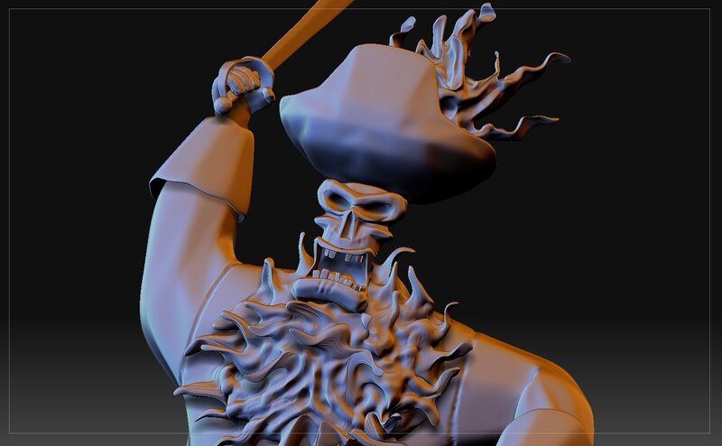 skeleton pirate character