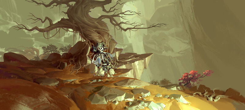 Skeleton Pirate in Cave