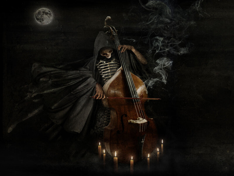 Skeleton Playing Cello