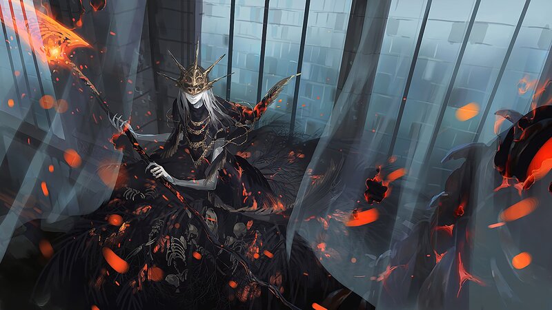 Skeleton Queen with Staff