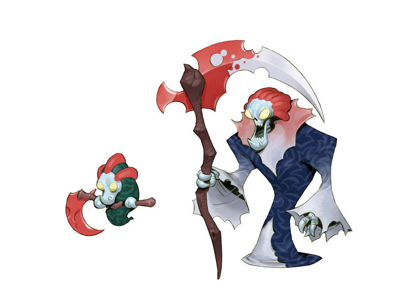 Skeleton Reaper Character — Red