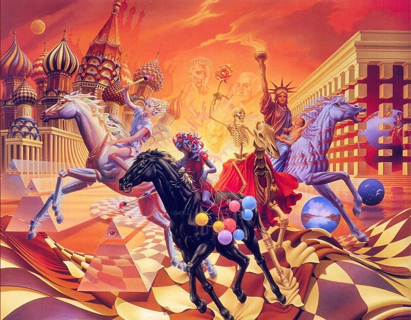 Skeleton Riding Horse