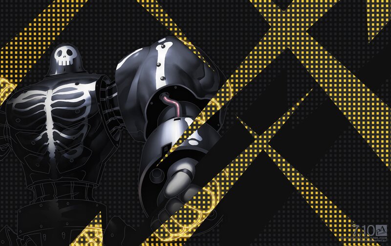 skeleton robot character art
