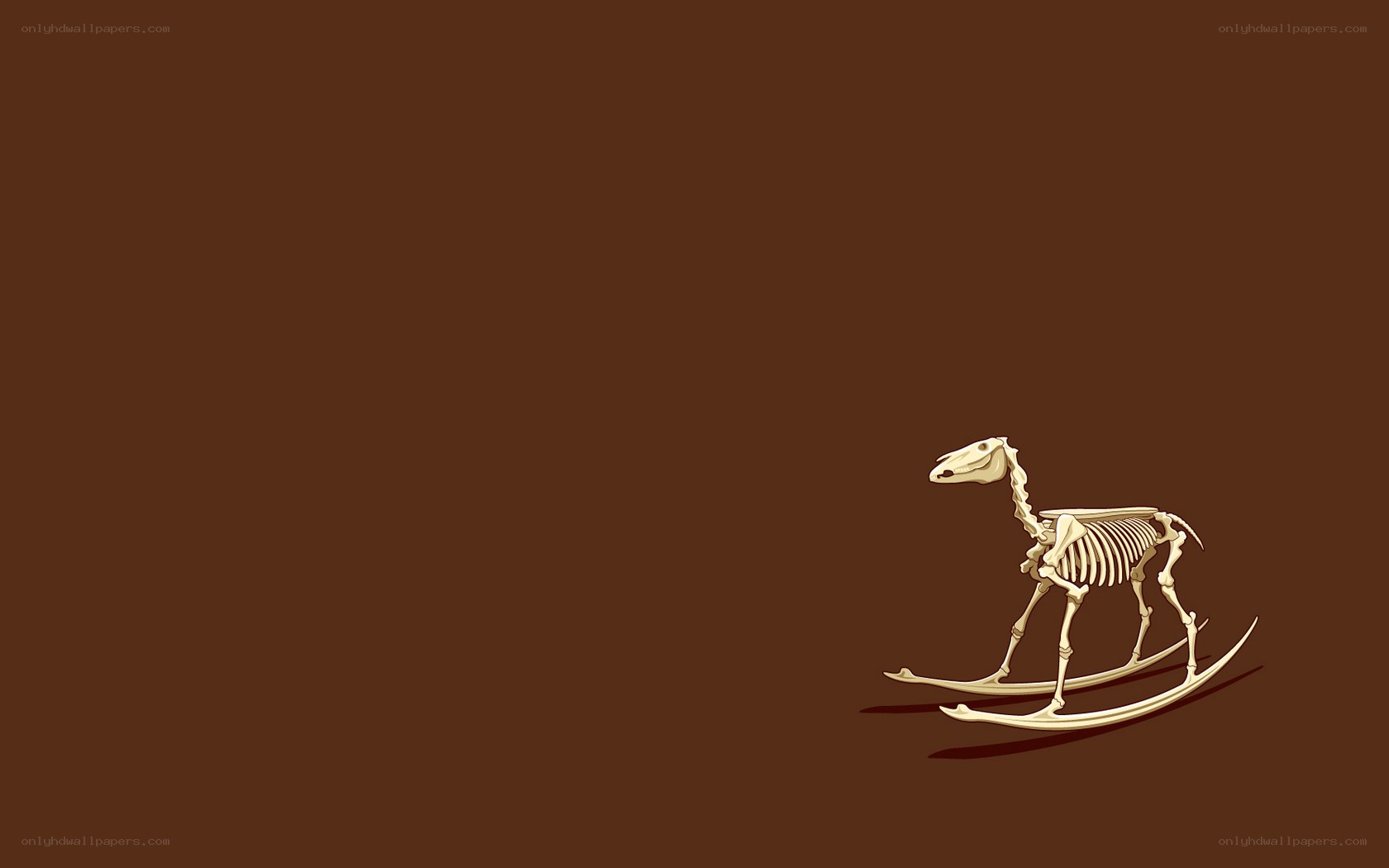 skeleton rocking horse