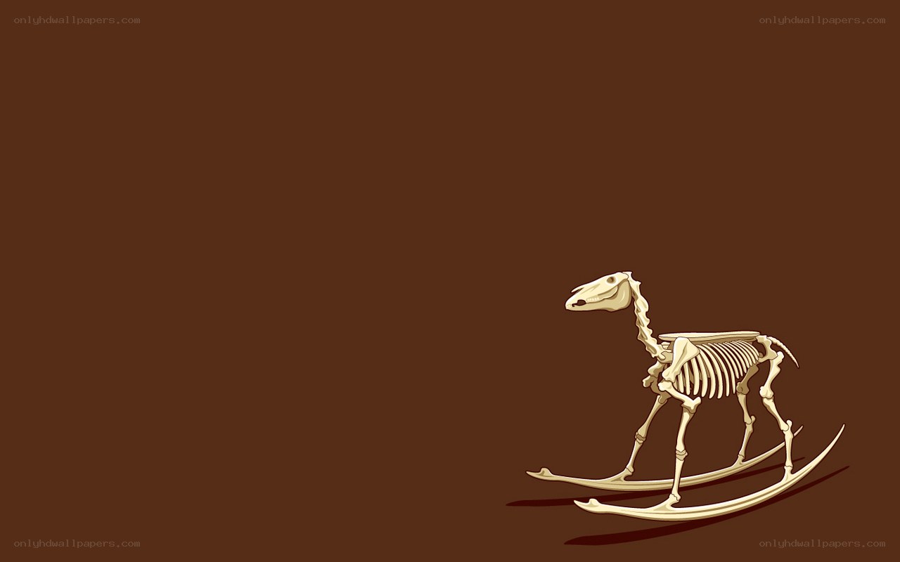 skeleton rocking horse