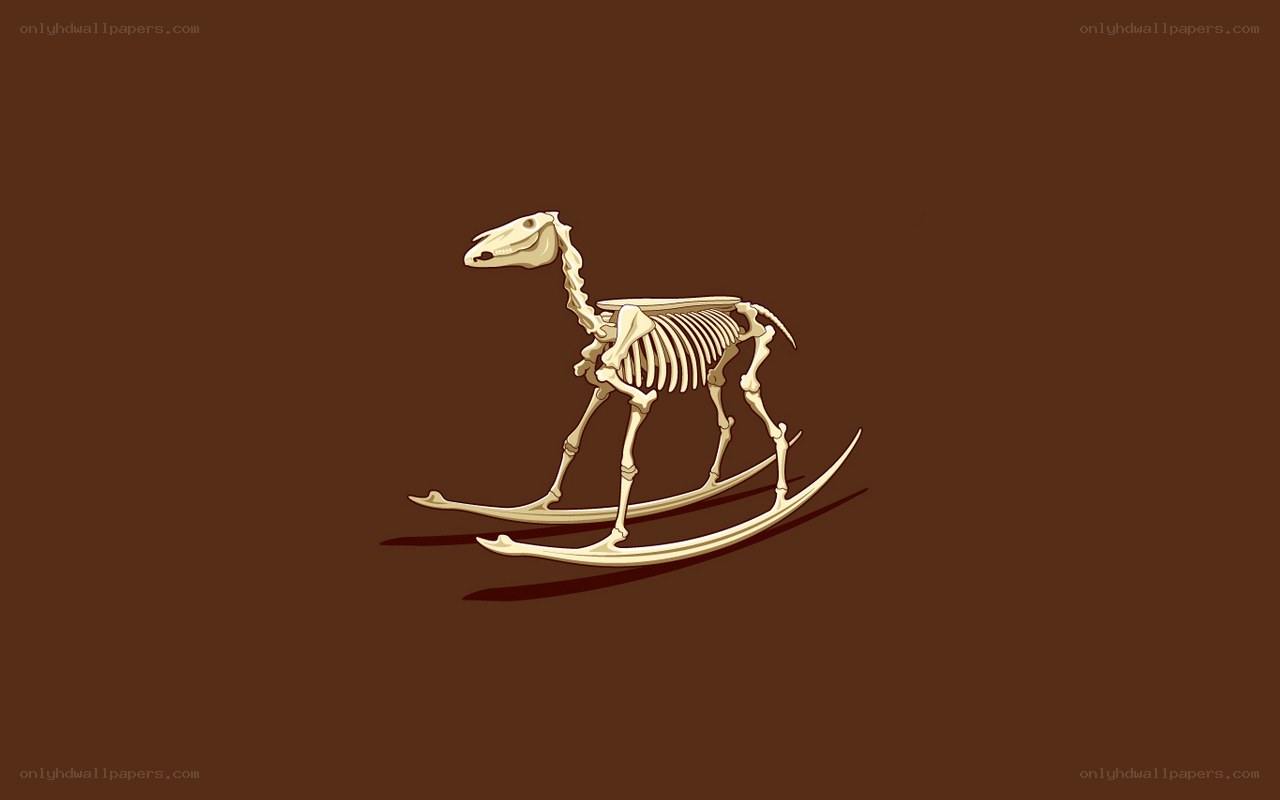 skeleton rocking horse