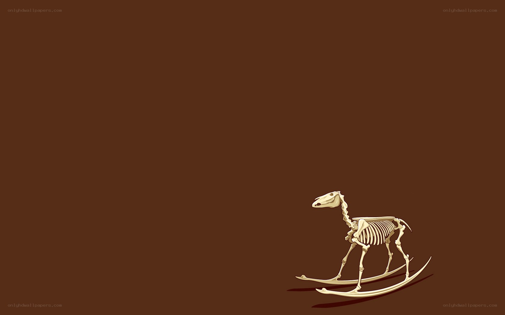 skeleton rocking horse