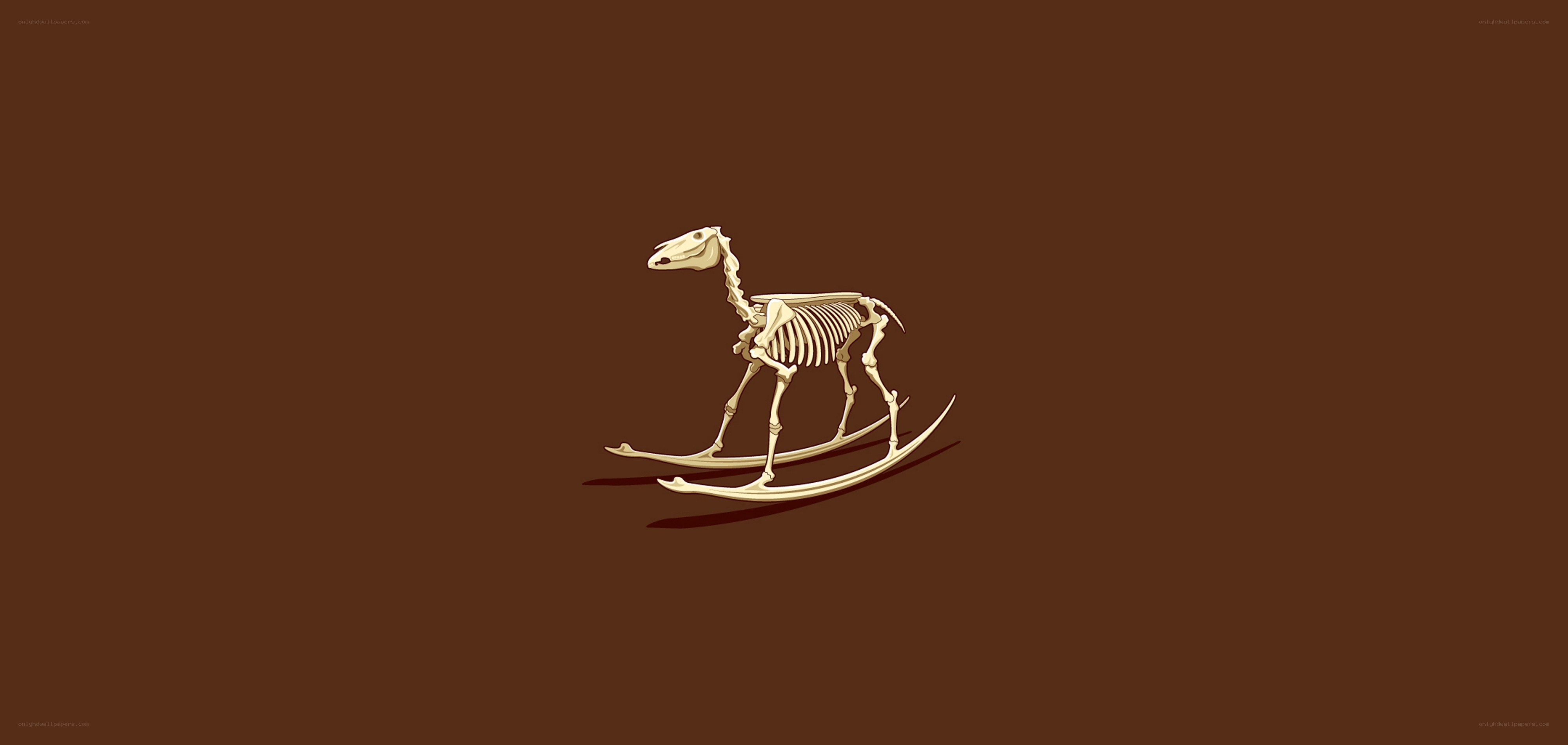 skeleton rocking horse