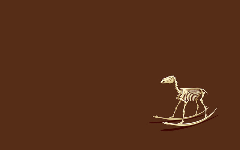 Skeleton Rocking Horse — Brown