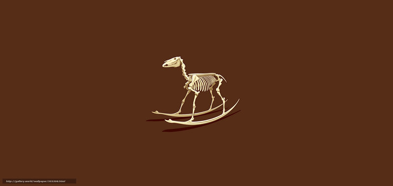 skeleton rocking horse